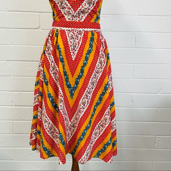 Mistral. Summer Style Fit and Flare Printed Dress. - Picture 9 of 11